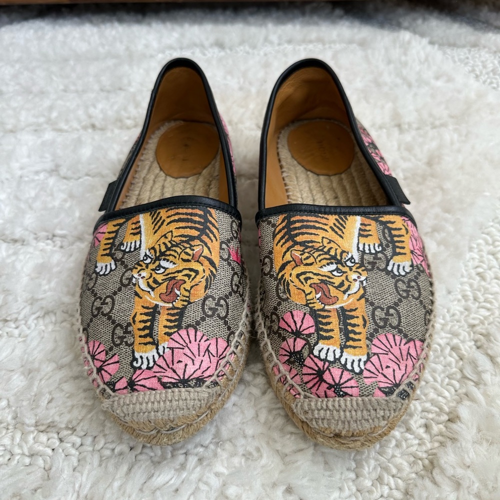 Gucci Women's Pink and Brown Espadrilles